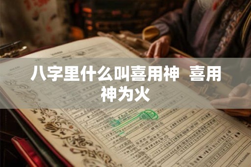 八字里什么叫喜用神 喜用神为火 八字里什么叫喜用神 喜用神为火
