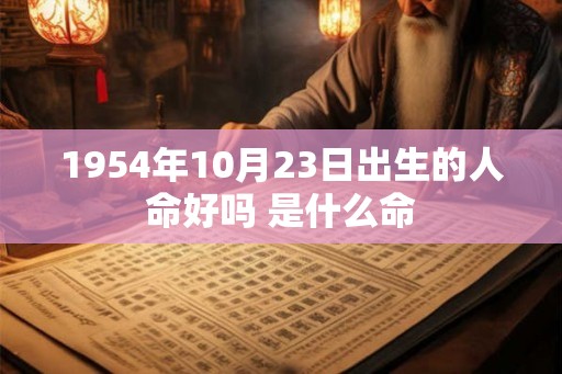 1954年10月23日出生的人命好吗 是什么命