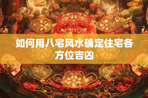 如何用八宅风水确定住宅各方位吉凶