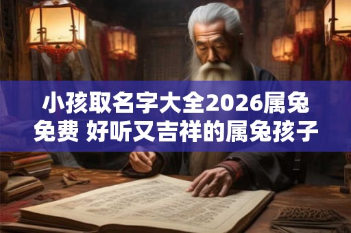 小孩取名字大全2026属兔免费 好听又吉祥的属兔孩子名字