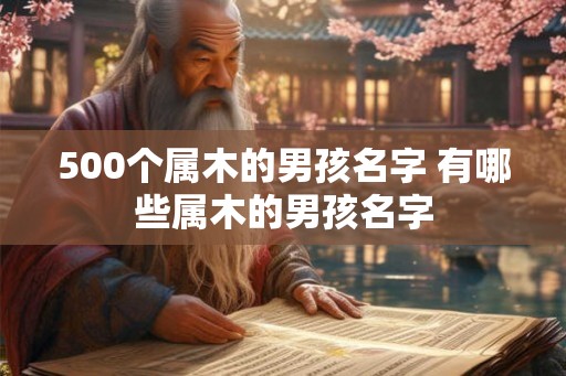 500个属木的男孩名字 有哪些属木的男孩名字 500个属木的男孩名字 有哪些属木的男孩名字