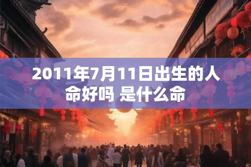 2011年7月11日出生的人命好吗 是什么命