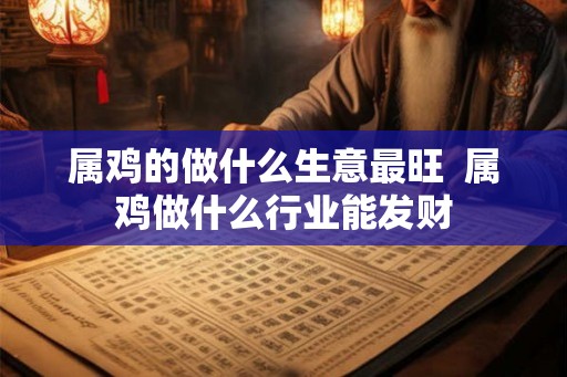 属鸡的做什么生意最旺  属鸡做什么行业能发财