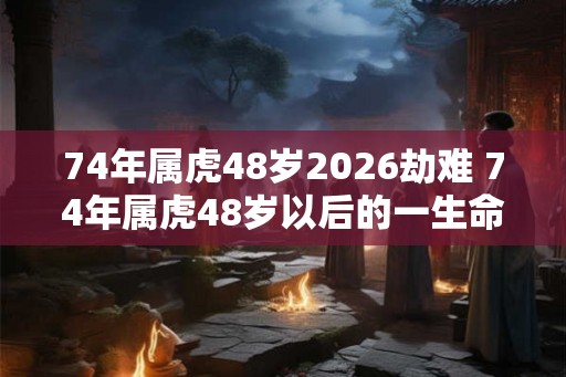 74年属虎48岁2026劫难 74年属虎48岁以后的一生命运