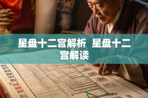 星盘十二宫解析  星盘十二宫解读