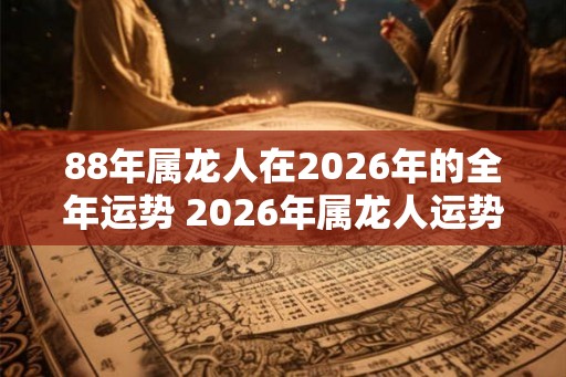 88年属龙人在2026年的全年运势 2026年属龙人运势如何 88年属龙人在2026年的全年运势 2026年属龙人运势如何