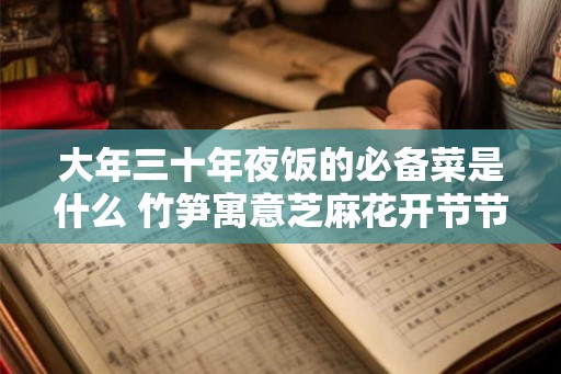大年三十年夜饭的必备菜是什么 竹笋寓意芝麻花开节节高