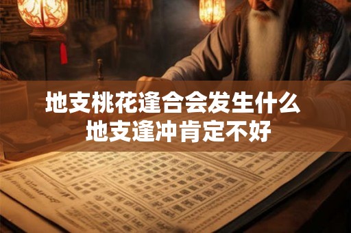地支桃花逢合会发生什么  地支逢冲肯定不好