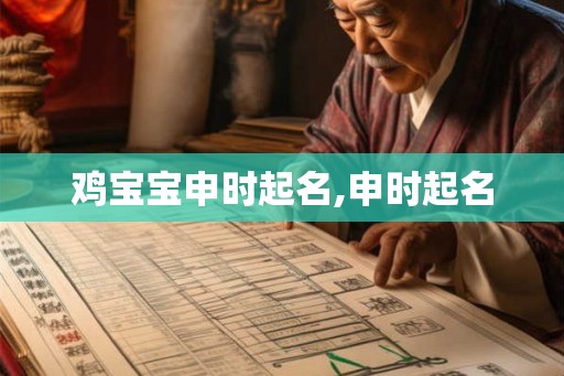 鸡宝宝申时起名,申时起名
