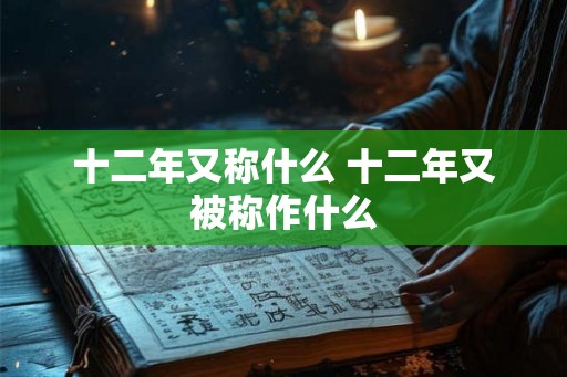 十二年又称什么 十二年又被称作什么