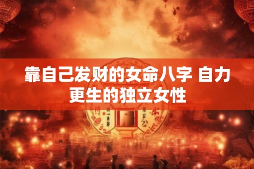靠自己发财的女命八字 自力更生的独立女性