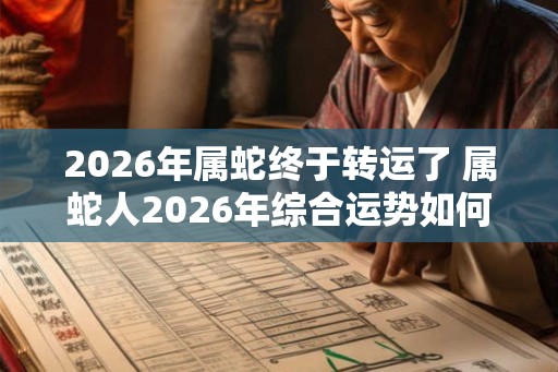 2026年属蛇终于转运了 属蛇人2026年综合运势如何