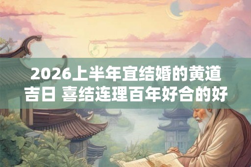 2026上半年宜结婚的黄道吉日 喜结连理百年好合的好日子