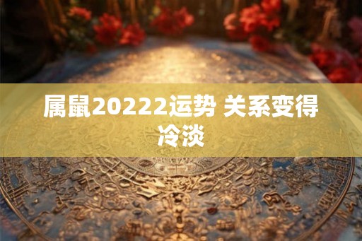 属鼠20222运势 关系变得冷淡