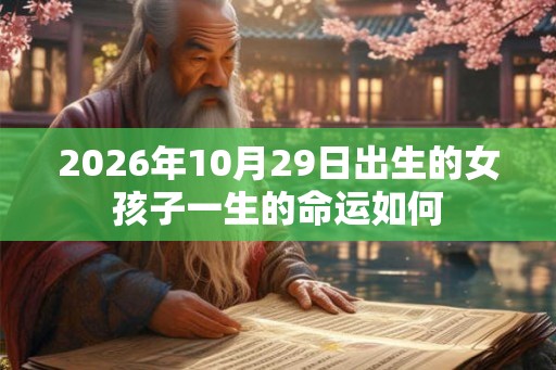 2026年10月29日出生的女孩子一生的命运如何