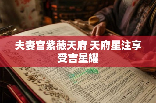 夫妻宫紫薇天府 天府星注享受吉星耀 夫妻宫紫薇天府 天府星注享受吉星耀