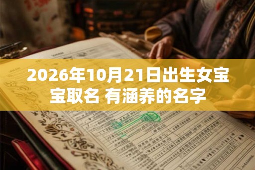 2026年10月21日出生女宝宝取名 有涵养的名字