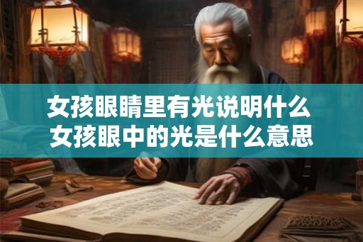 女孩眼睛里有光说明什么 女孩眼中的光是什么意思