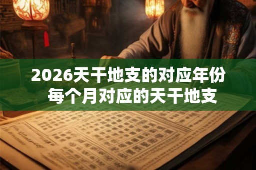 2026天干地支的对应年份  每个月对应的天干地支