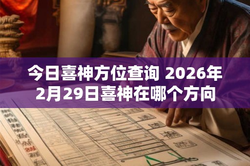今日喜神方位查询 2026年2月29日喜神在哪个方向