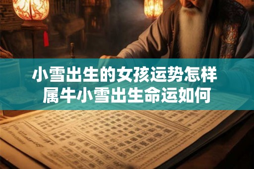 小雪出生的女孩运势怎样 属牛小雪出生命运如何