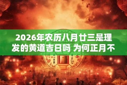 2026年农历八月廿三是理发的黄道吉日吗 为何正月不理发