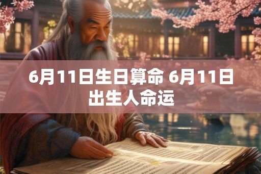 6月11日生日算命 6月11日出生人命运