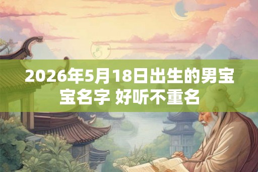 2026年5月18日出生的男宝宝名字 好听不重名