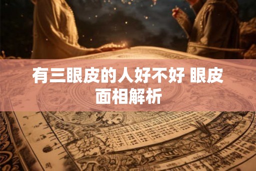 有三眼皮的人好不好 眼皮面相解析