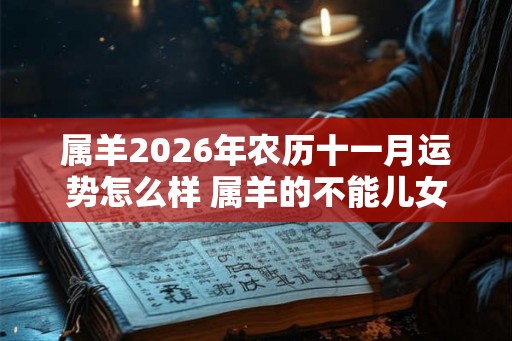 属羊2026年农历十一月运势怎么样 属羊的不能儿女双全真的吗