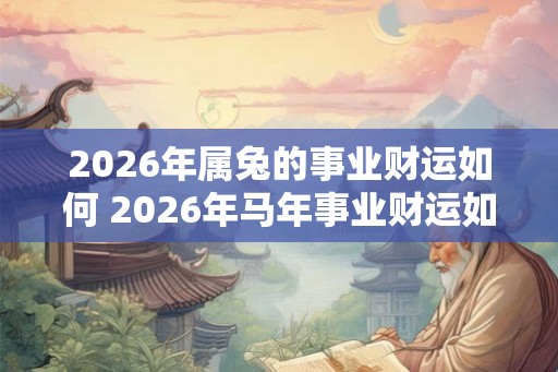 2026年属兔的事业财运如何 2026年马年事业财运如何
