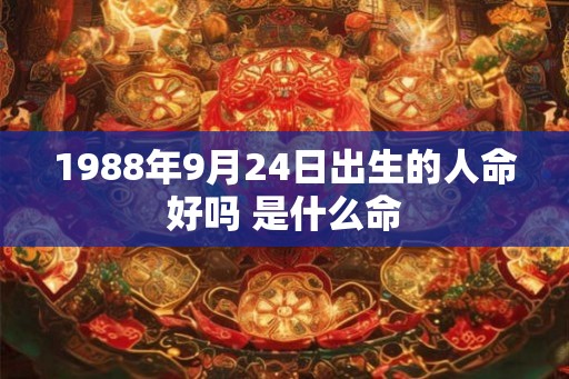 1988年9月24日出生的人命好吗 是什么命