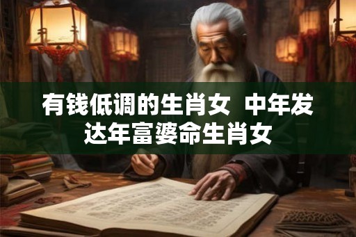 有钱低调的生肖女  中年发达年富婆命生肖女