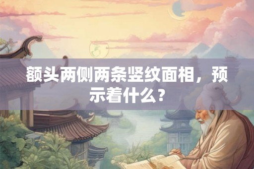 额头两侧两条竖纹面相,预示着什么? 额头两侧两条竖纹面相,预示着什么?