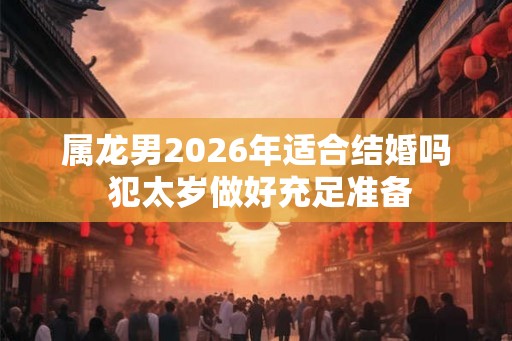属龙男2026年适合结婚吗 犯太岁做好充足准备