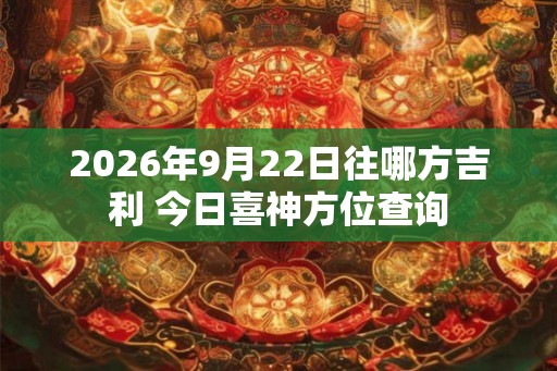 2026年9月22日往哪方吉利 今日喜神方位查询