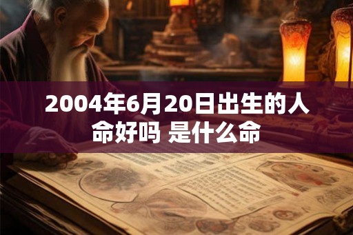 2004年6月20日出生的人命好吗 是什么命