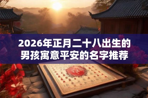 2026年正月二十八出生的男孩寓意平安的名字推荐 2026年正月二十八出生的男孩寓意平安的名字推荐