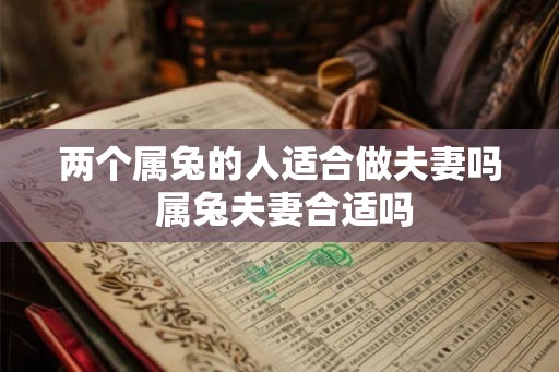 两个属兔的人适合做夫妻吗 属兔夫妻合适吗
