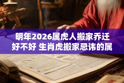 明年2026属虎人搬家乔迁好不好 生肖虎搬家忌讳的属相 明年2026属虎人搬家乔迁好不好 生肖虎搬家忌讳的属相