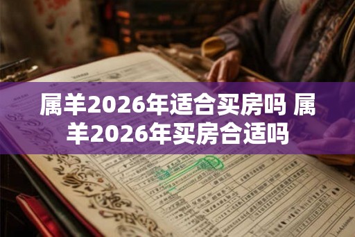 属羊2026年适合买房吗 属羊2026年买房合适吗 属羊2026年适合买房吗 属羊2026年买房合适吗