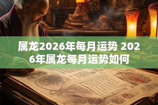 属龙2026年每月运势 2026年属龙每月运势如何 属龙2026年每月运势 2026年属龙每月运势如何