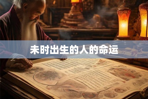 未时出生的人的命运
