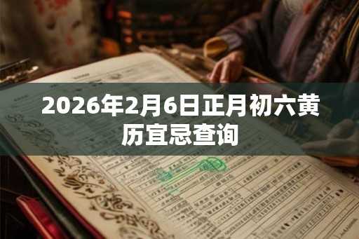 2026年2月6日正月初六黄历宜忌查询