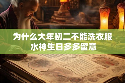 为什么大年初二不能洗衣服 水神生日多多留意