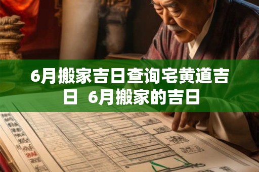 6月搬家吉日查询宅黄道吉日  6月搬家的吉日