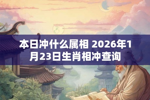 本日冲什么属相 2026年1月23日生肖相冲查询