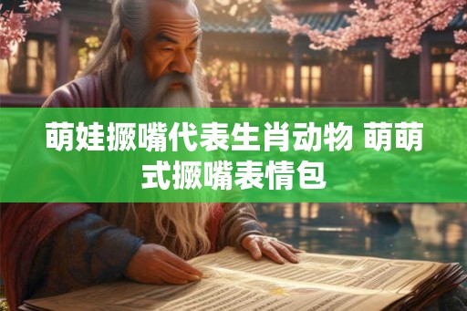 萌娃撅嘴代表生肖动物 萌萌式撅嘴表情包