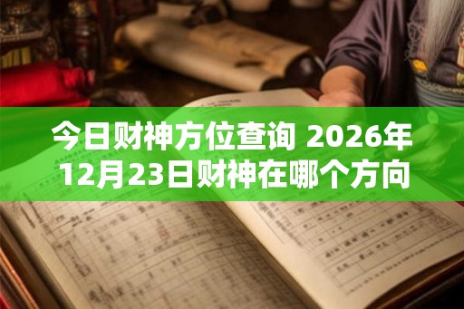 今日财神方位查询 2026年12月23日财神在哪个方向 今日财神方位查询 2026年12月23日财神在哪个方向
