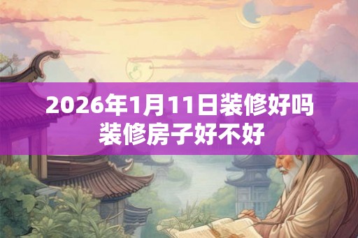 2026年1月11日装修好吗 装修房子好不好